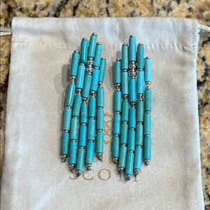 Kendra Scott Yellow Rose Ember Turquoise  Earrings